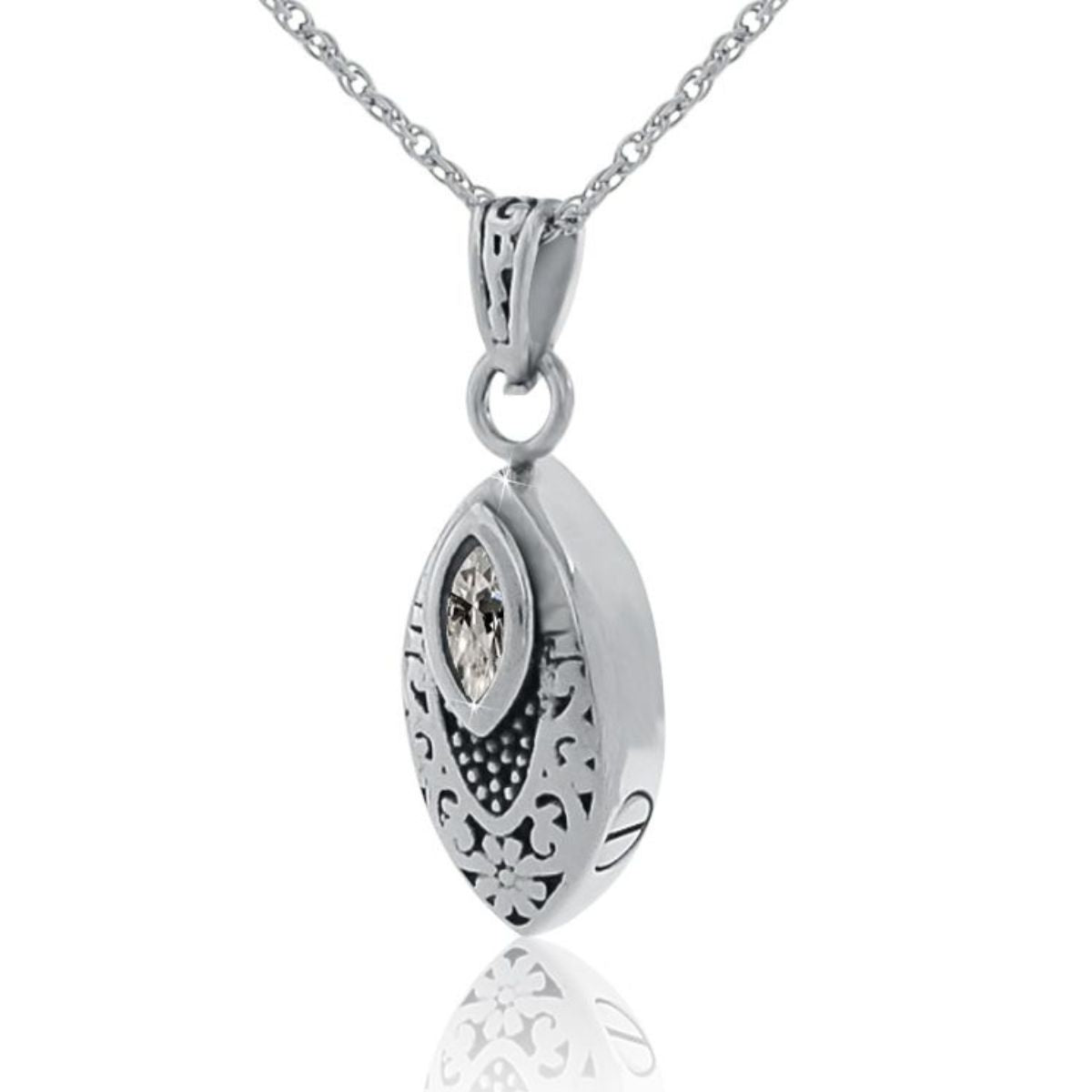Crystal Charm Stainless Keepsake