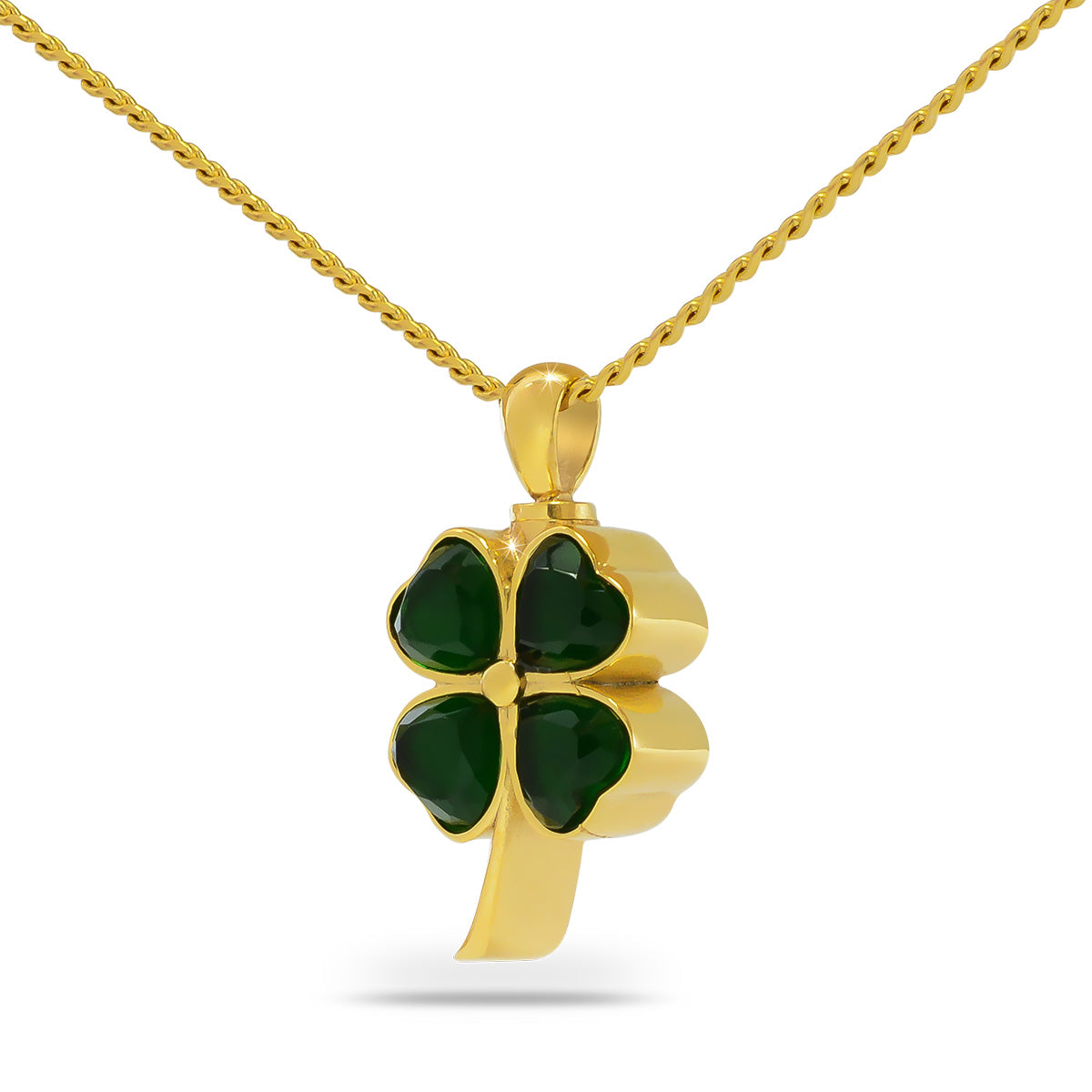 Clover Shamrock Solid Gold Keepsake