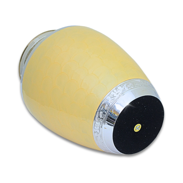 Yellow Floral Adult Brass Urn